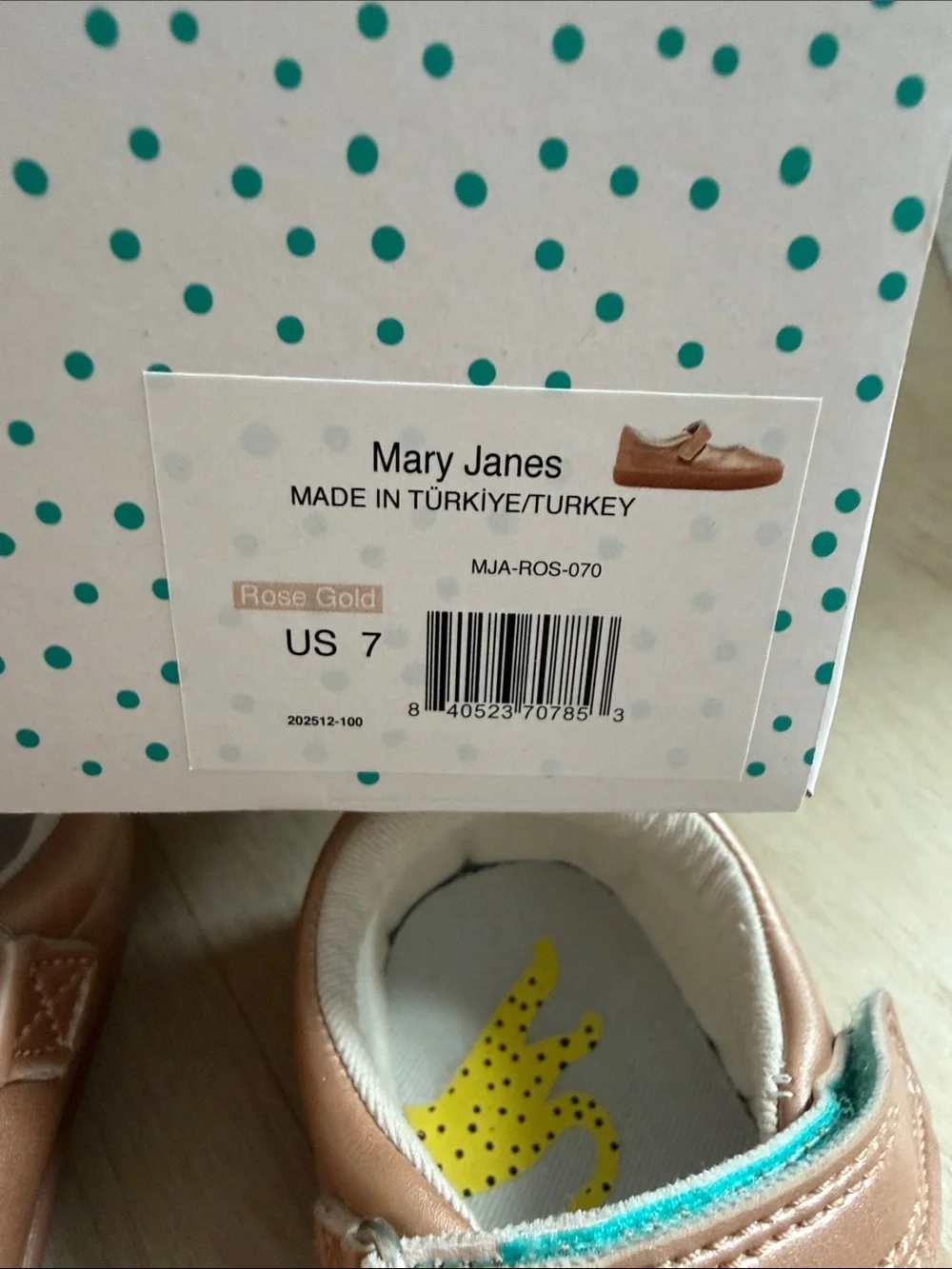 Ten Little Girls' Rose Gold Mary Jane Shoes